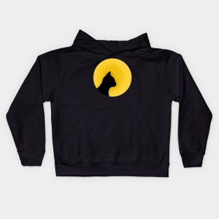 Cat in the Moon Kids Hoodie